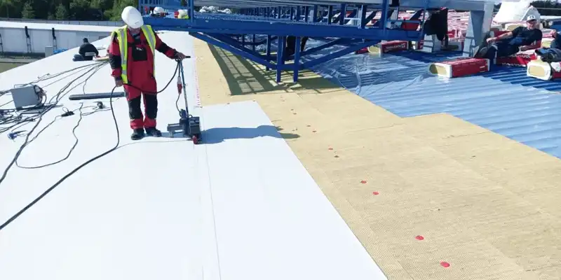 Примыкание ПВХ мембраны к парапету